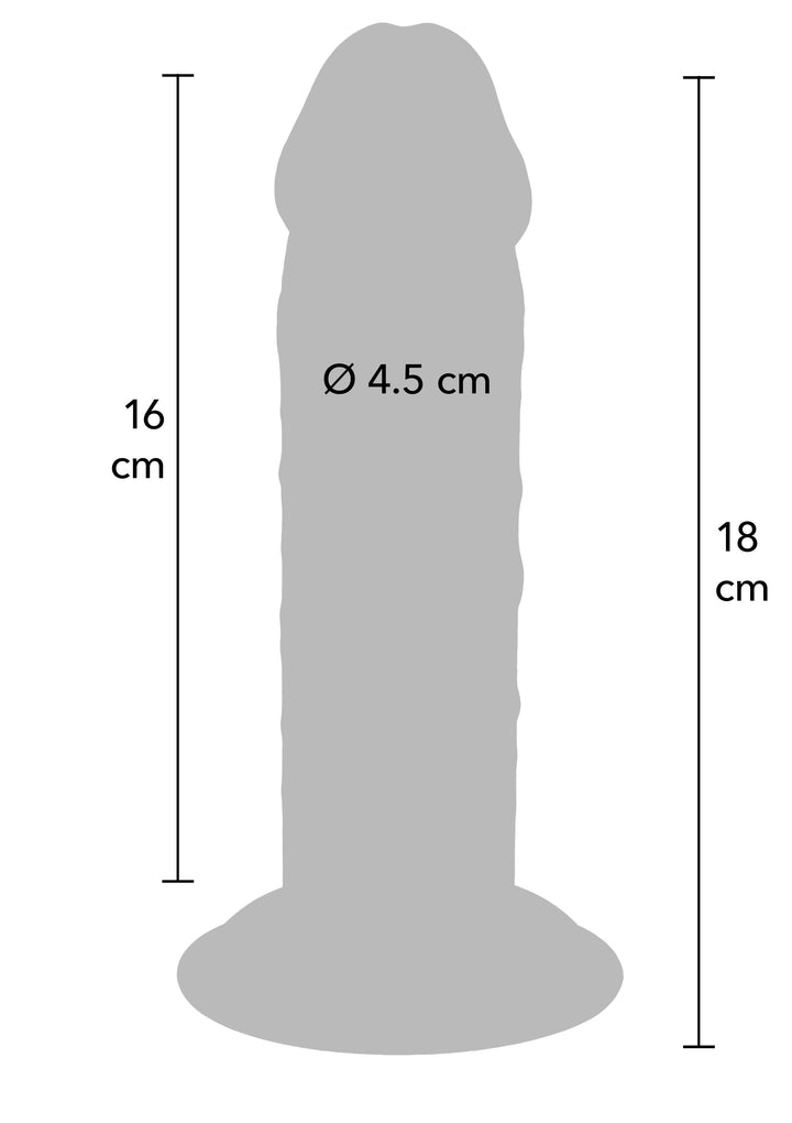 Deluxe Dual Density Thick Dong TPE 18 cm - Huidskleur - afbeelding 4