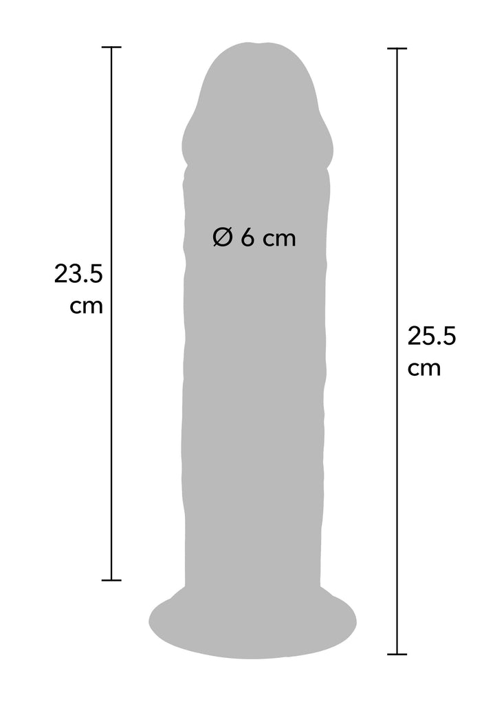 Deluxe Dual Density Thick Dong TPE 25.5 cm - Huidskleur - afbeelding 4