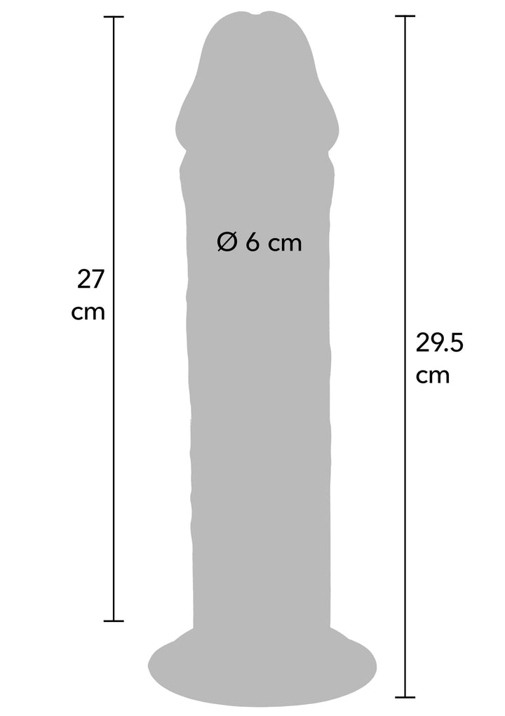 Deluxe Dual Density Thick Dong TPE 29.5cm - Huidskleur - afbeelding 4