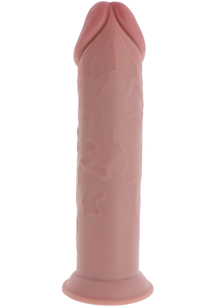 Deluxe Dual Density Thick Dong TPE 32 cm - Huidskleur - afbeelding 6