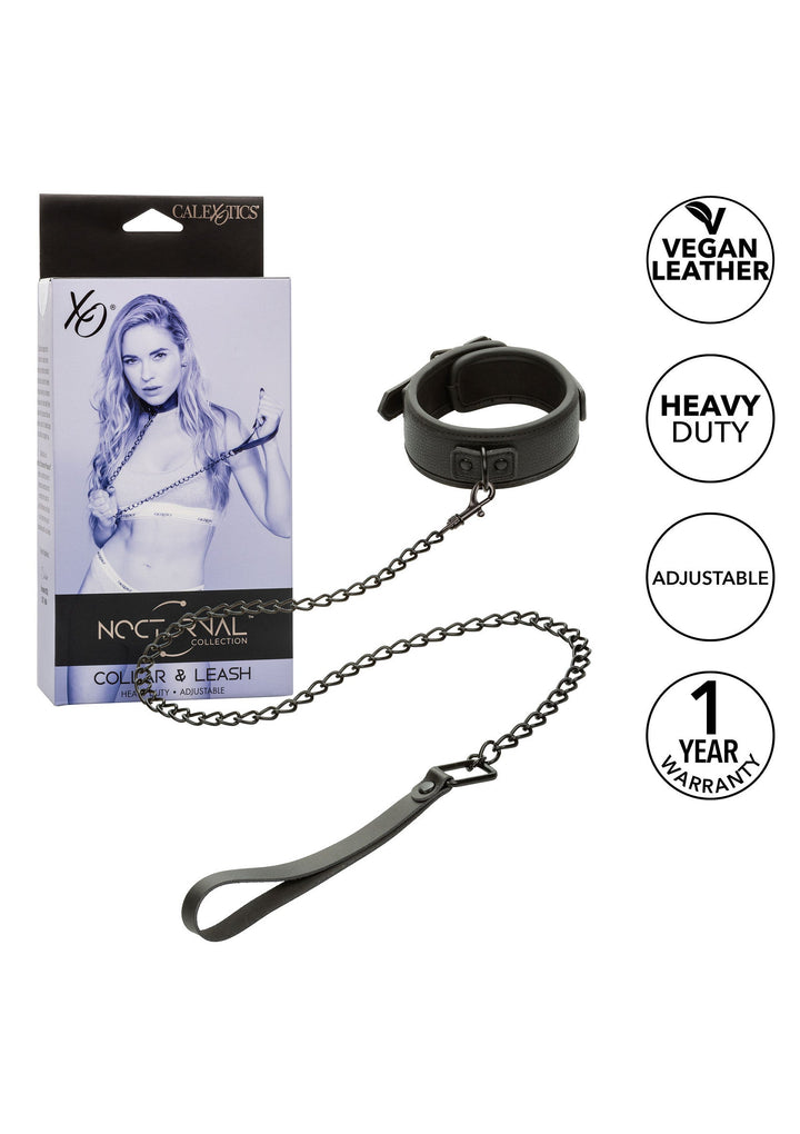 CalExotics Nocturnal Collar & Leash halsband en riem