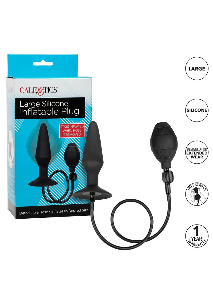 CalExotics Large Silicone opblaasbare Plug | Opblaasbare Buttplug - CalExotics | SIN&LACE