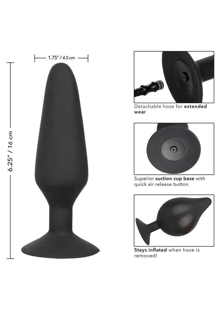 CalExotics XL Silicone opblaasbare Plug | Opblaasbare Buttplug - CalExotics | SIN&LACE