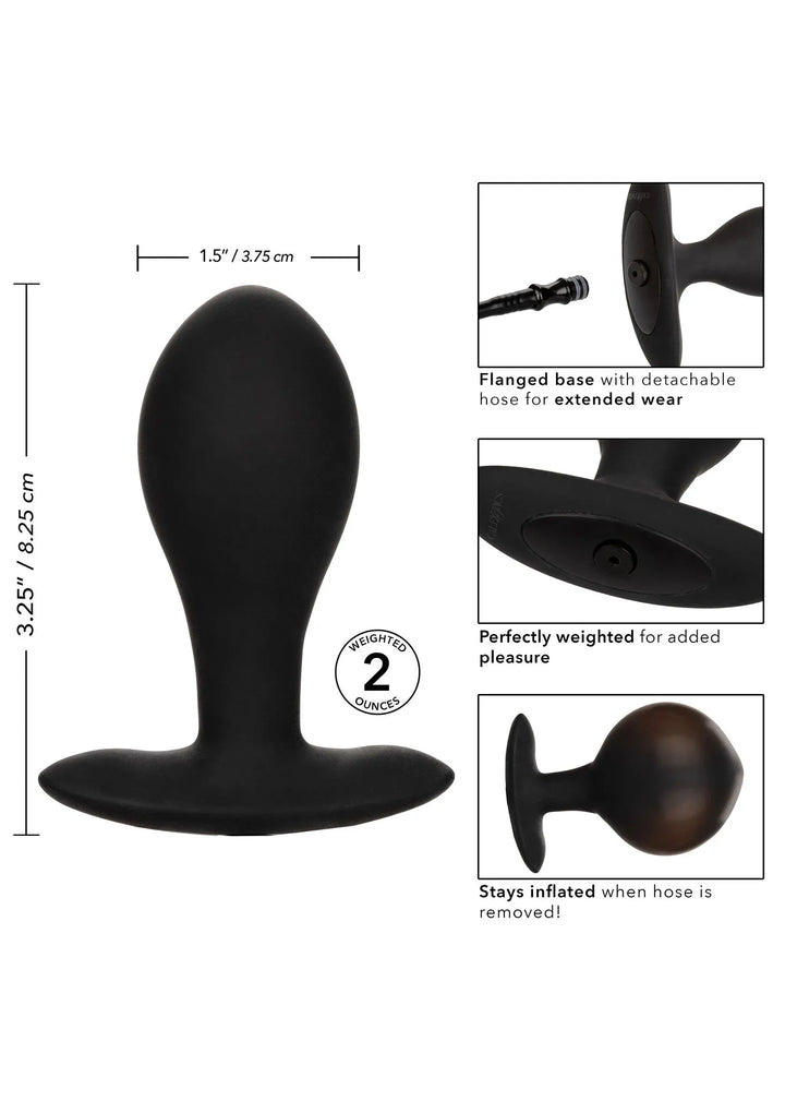 CalExotics Weighted Silicone opblaasbare Buttplug Large | Opblaasbare Buttplug - CalExotics | SIN&LACE