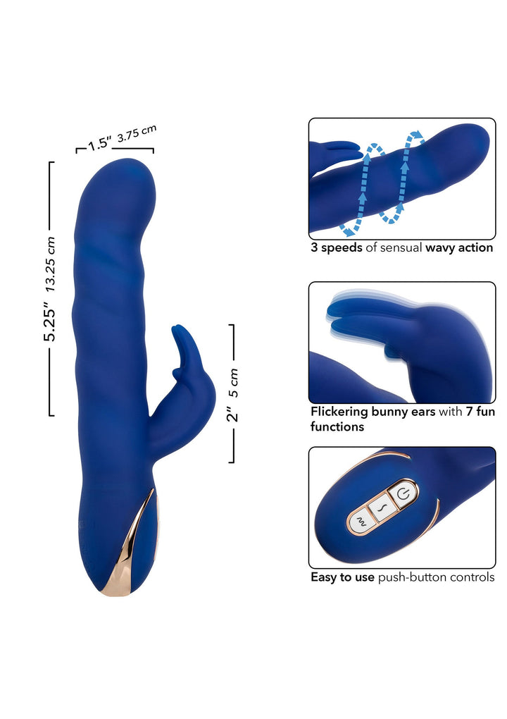 CalExotics Silicone Wave Motion Rabbit | Rabbit vibrator - CalExotics | SIN&LACE