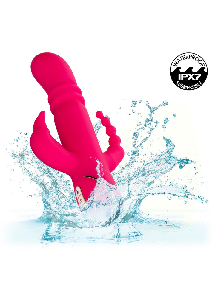 CalExotics Heated Silicone Triple Rabbit | Grote vibrator - CalExotics | SIN&LACE