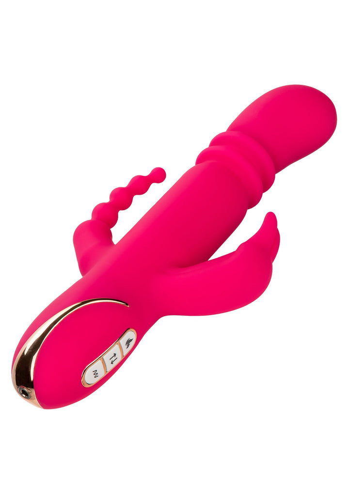 CalExotics Heated Silicone Triple Rabbit | Grote vibrator - CalExotics | SIN&LACE