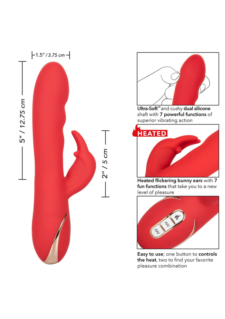 CalExotics Heated Ultra-Soft Rabbit | Rabbit vibrator - CalExotics | SIN&LACE