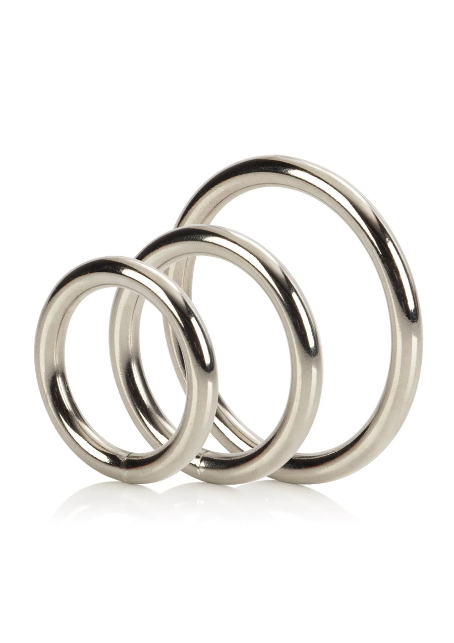 Silver Cockring 3 Piece Set | Cockring - CalExotics | SIN&LACE