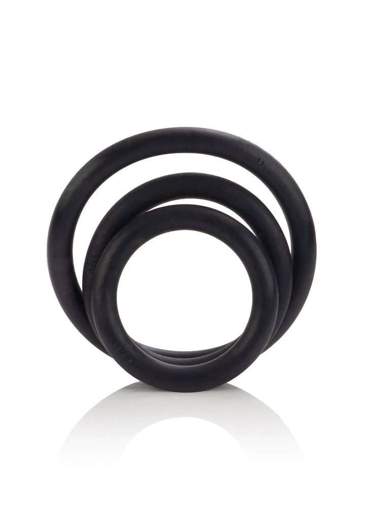 Rubber Cockring 3 Piece Set | Cockring - CalExotics | SIN&LACE