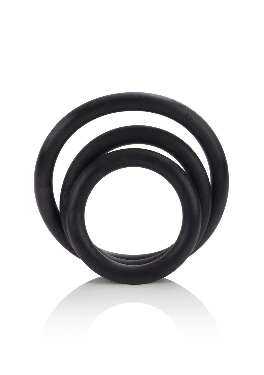 Rubber Cockring 3 Piece Set | Cockring - CalExotics | SIN&LACE