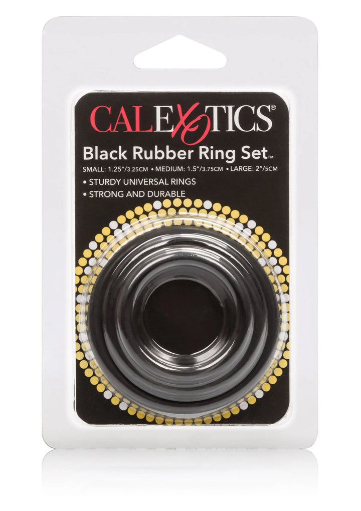 Rubber Cockring 3 Piece Set | Cockring - CalExotics | SIN&LACE