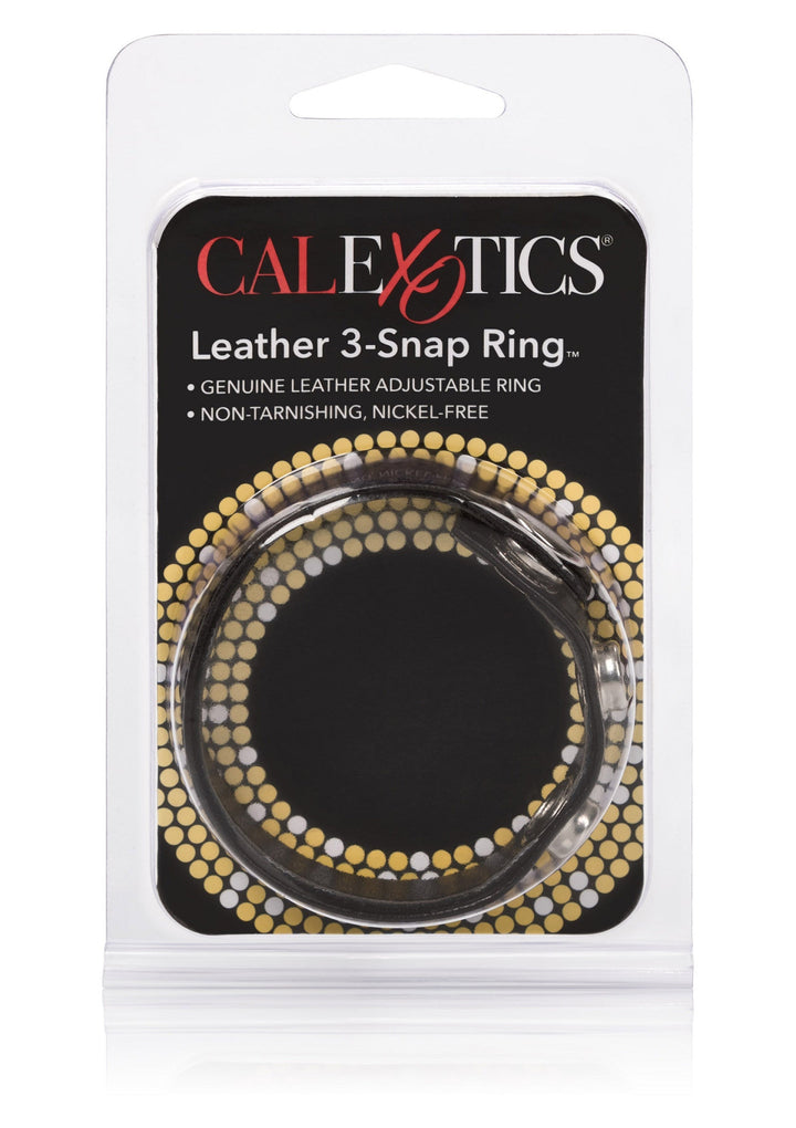 Penisringen Leather 3-Snap Ring