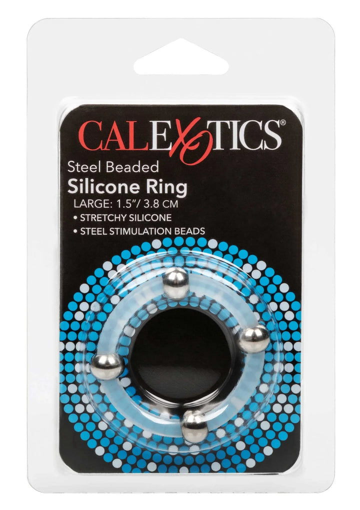 Steel Beaded Silicone Cockring L | Cockring - CalExotics | SIN&LACE