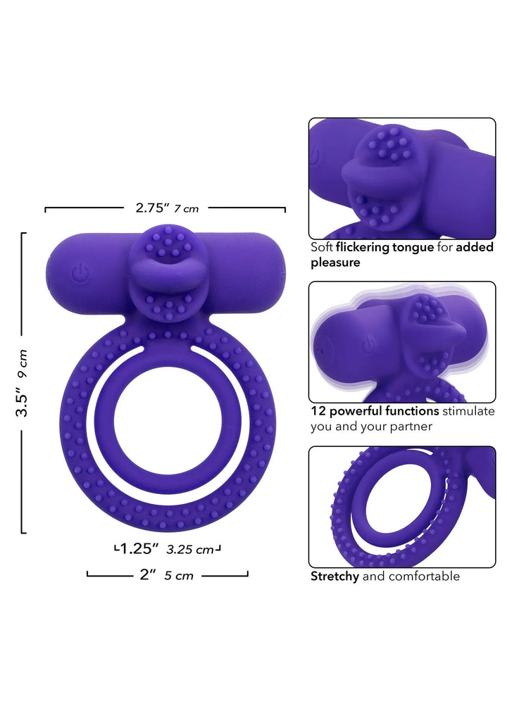Oplaadbare Dubbele Climaxer Cockring | Cockring - CalExotics | SIN&LACE
