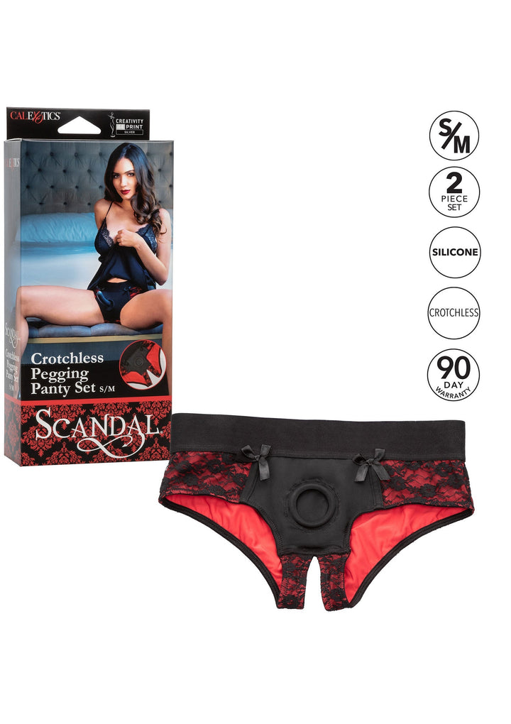 Scandal Crotchless Set S/M - Zwart - afbeelding 5