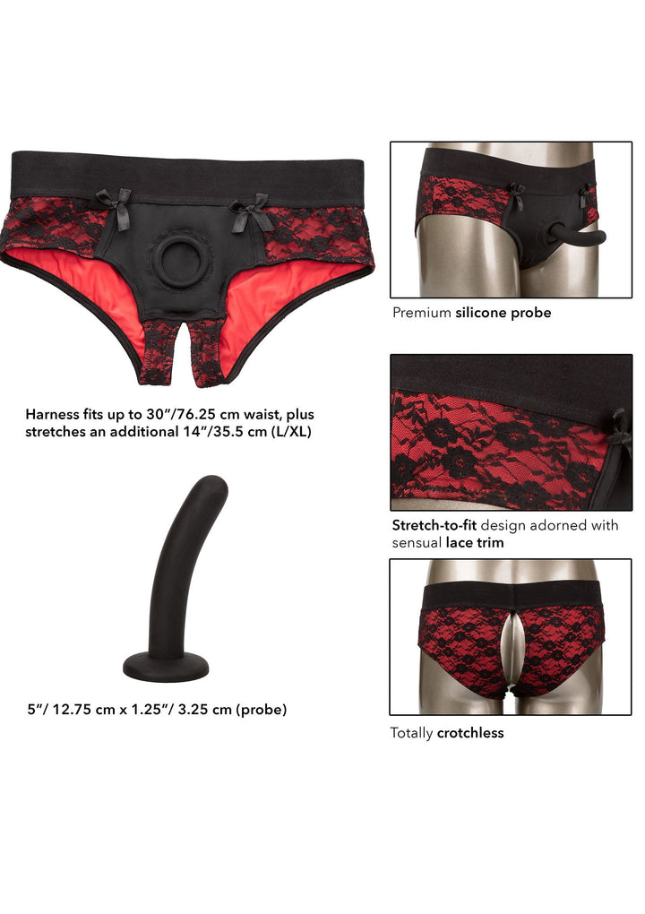 Scandal Crotchless Set L/XL - Zwart - afbeelding 4