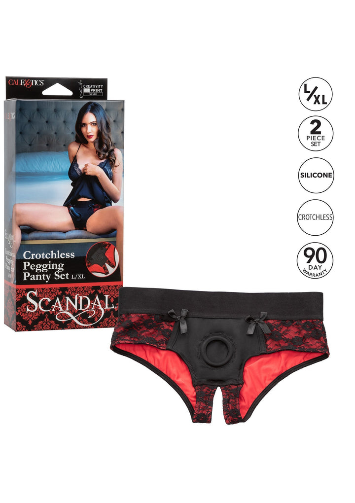 Scandal Crotchless Set L/XL - Zwart - afbeelding 5
