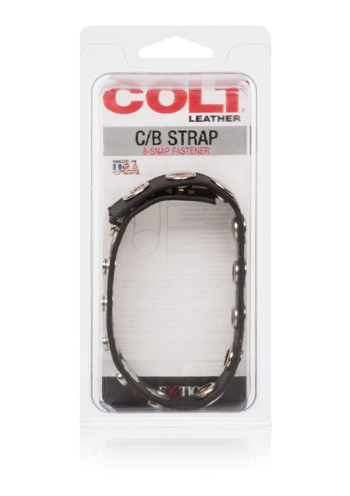 CalExotics COLT Leather C/B Strap 8-snap cockring