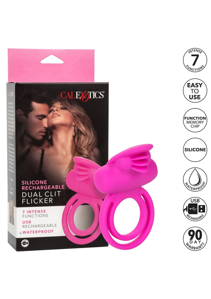 Dubbele Clit Flicker Enhancer Cockring | Cockring - CalExotics | SIN&LACE