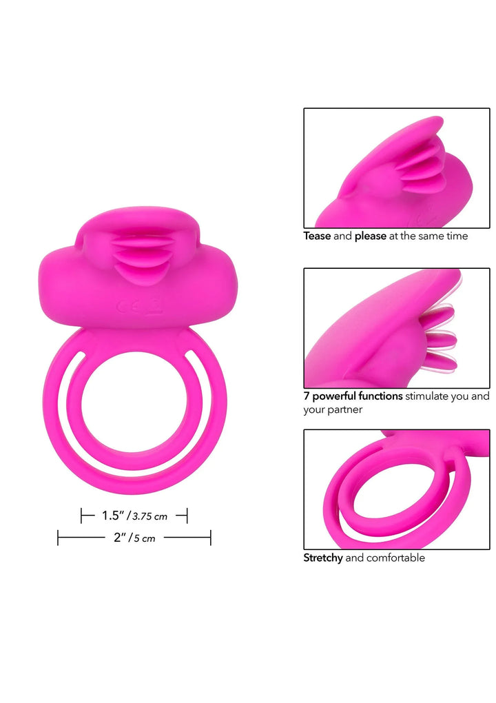Dubbele Clit Flicker Enhancer Cockring | Cockring - CalExotics | SIN&LACE