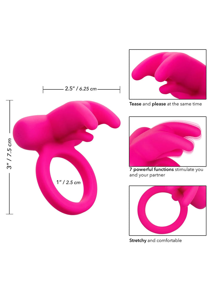 Drievoudige Clit Flicker Recharge Cockring | Cockring - CalExotics | SIN&LACE