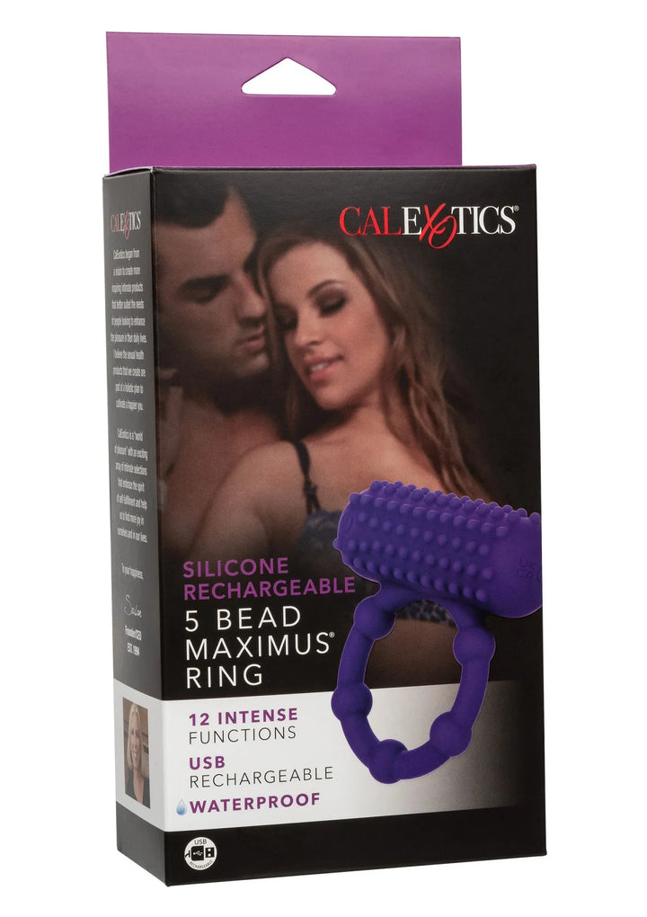 5 Bead Maximus Cockring - Blauw | Cockring - CalExotics | SIN&LACE