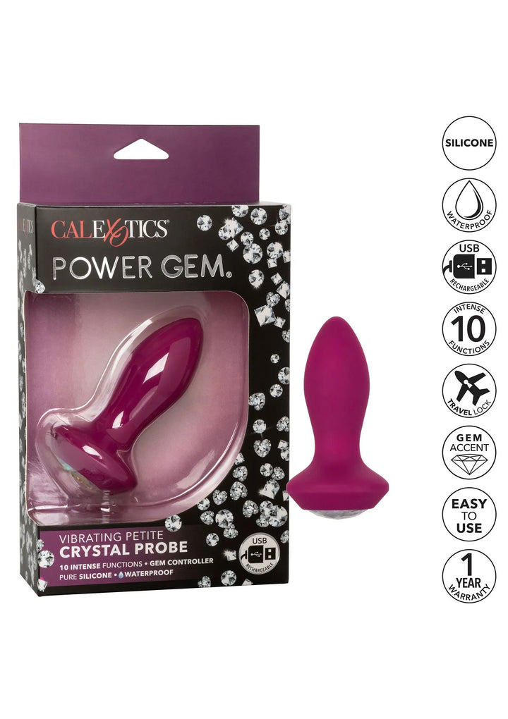 Vibrerende Petite Crystal Probe | Buttplug - CalExotics | SIN&LACE