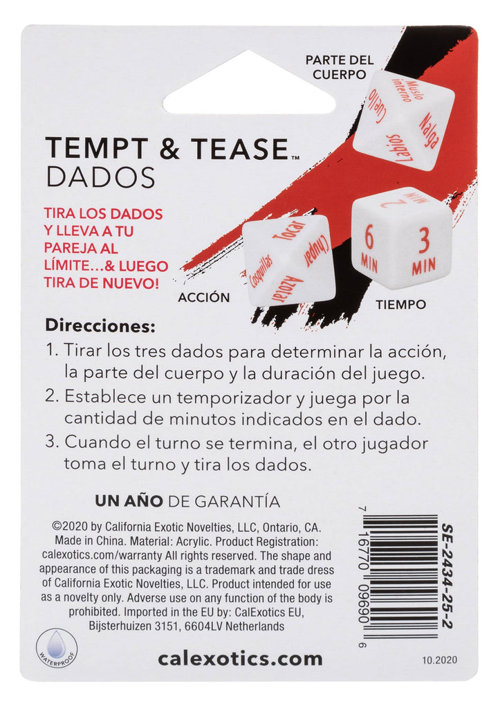 CalExotics Tempt & Tease Dados dobbelspel