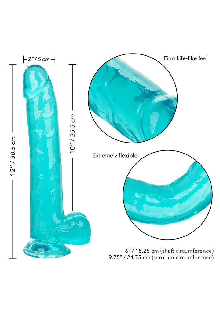 Queen Size Dong 10 inch - Blauw - afbeelding 6