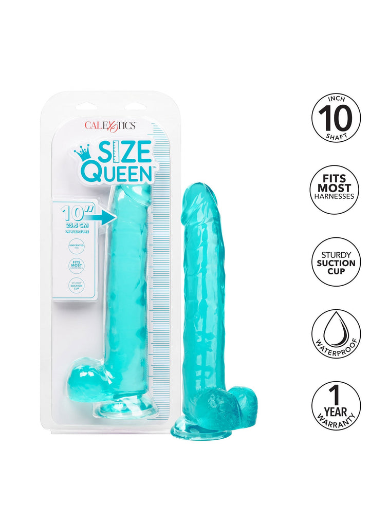 Queen Size Dong 10 inch - Blauw - afbeelding 7