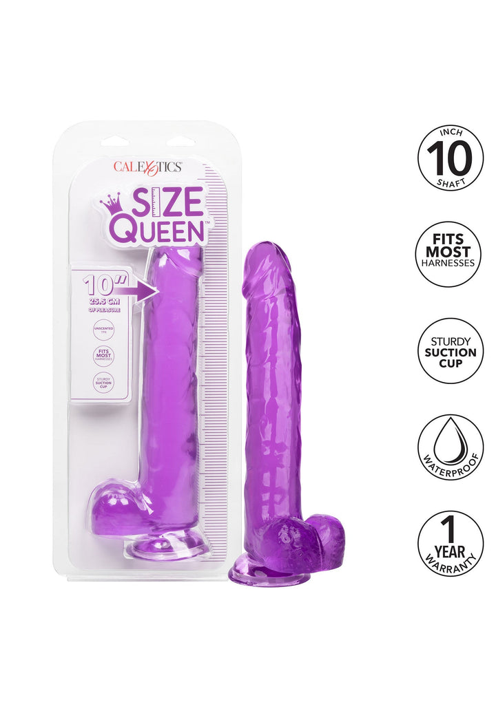 Queen Size Dong 10 inch - Paars - afbeelding 16