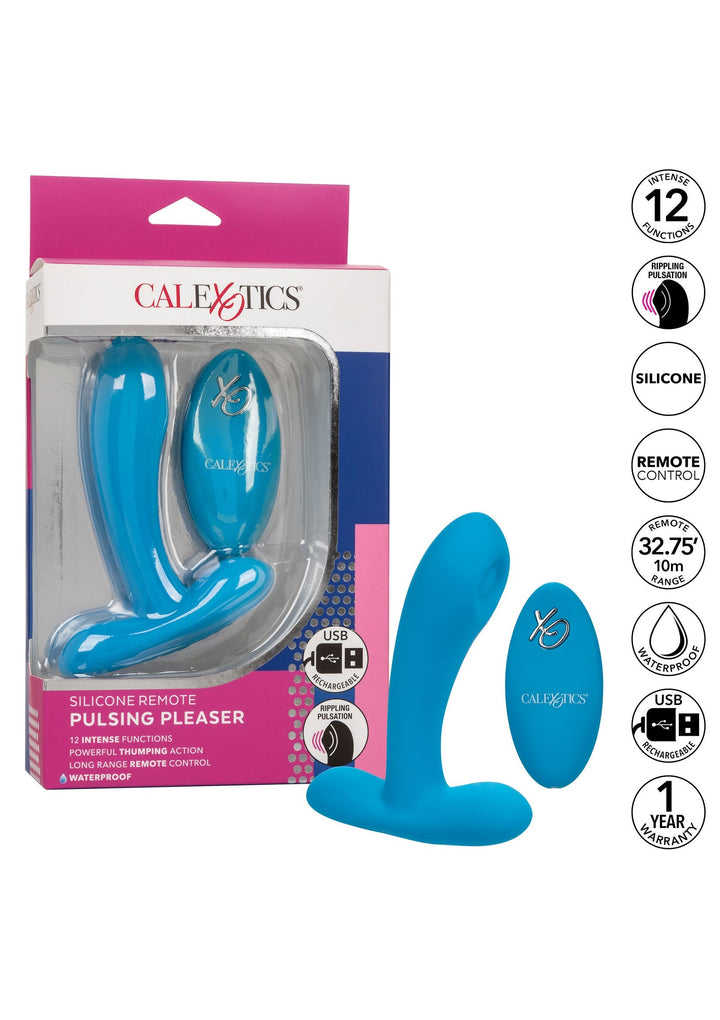 Silicone Remote Puls Pleaser - Blauw - afbeelding 5