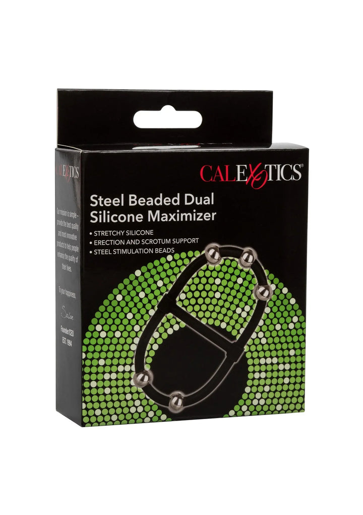 Beaded Dubbele Silicone Maximizer Cockring | Cockring - CalExotics | SIN&LACE