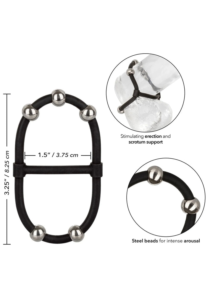 Beaded Dubbele Silicone Maximizer Cockring | Cockring - CalExotics | SIN&LACE