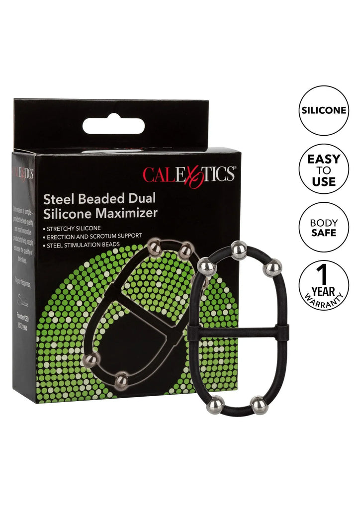 Beaded Dubbele Silicone Maximizer Cockring | Cockring - CalExotics | SIN&LACE