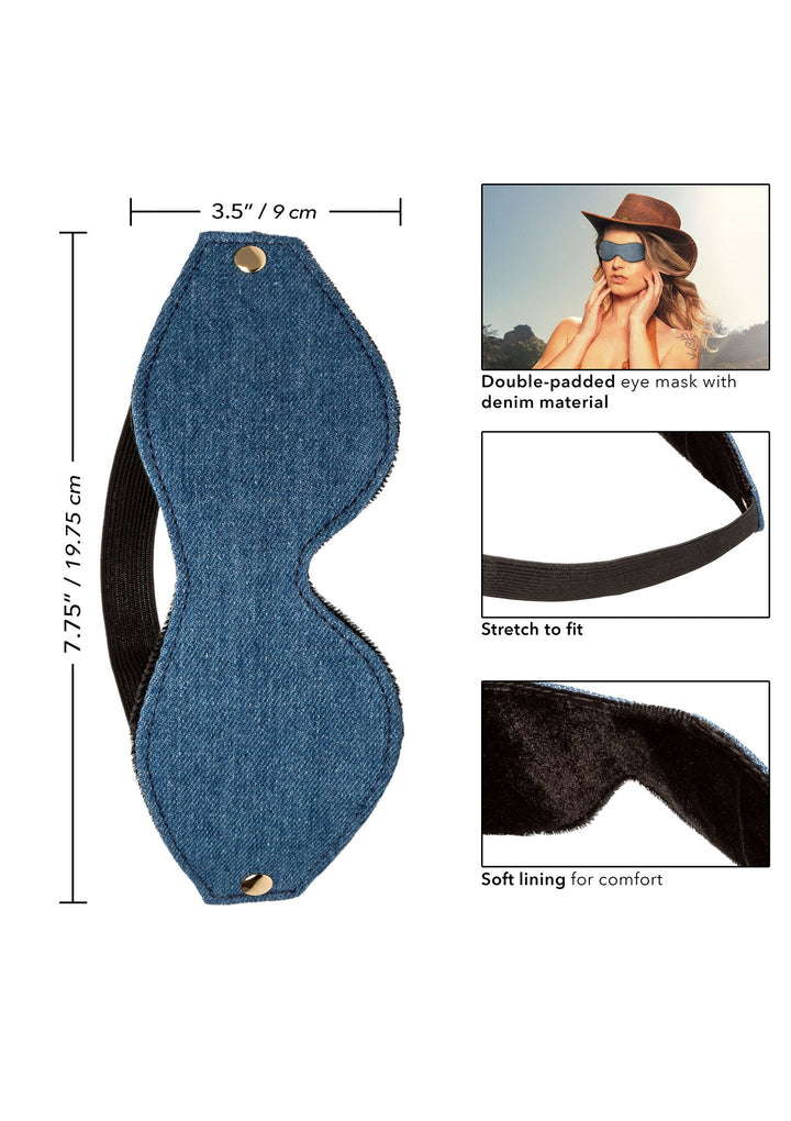 CalExotics Ride 'em Denim oogmasker