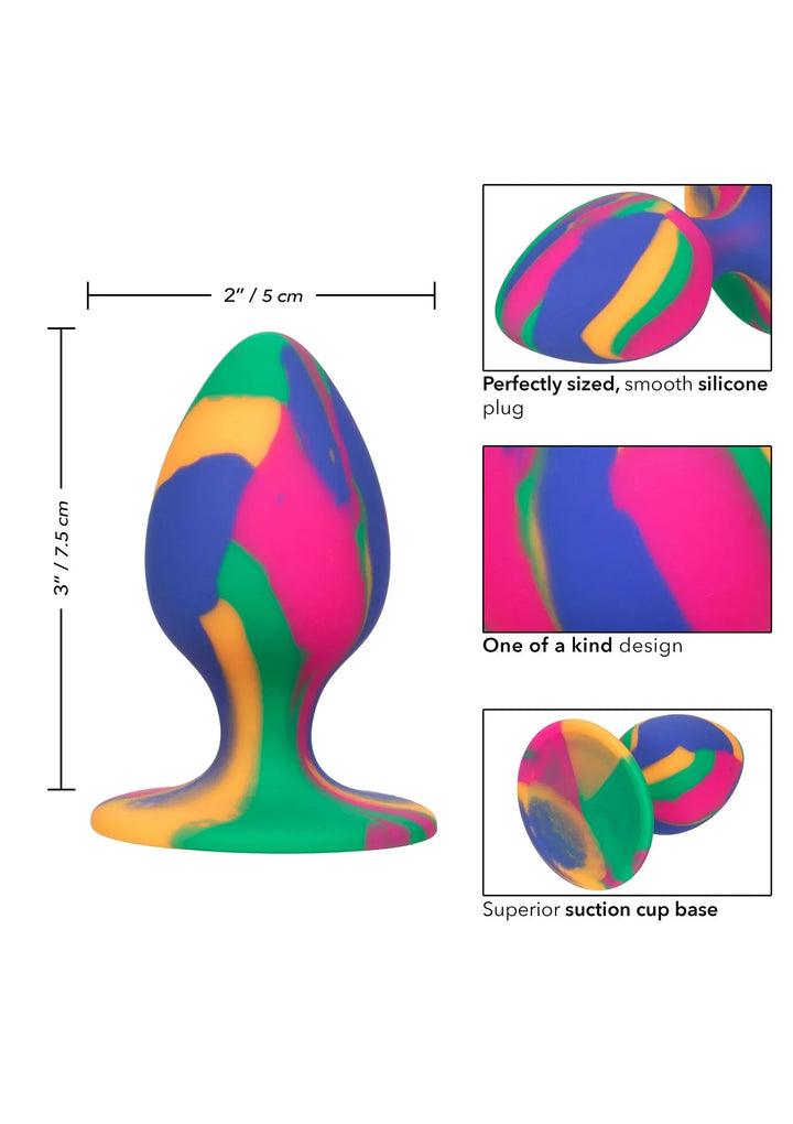 Cheeky Medium Tie-Dye Plug | Buttplug - CalExotics | SIN&LACE