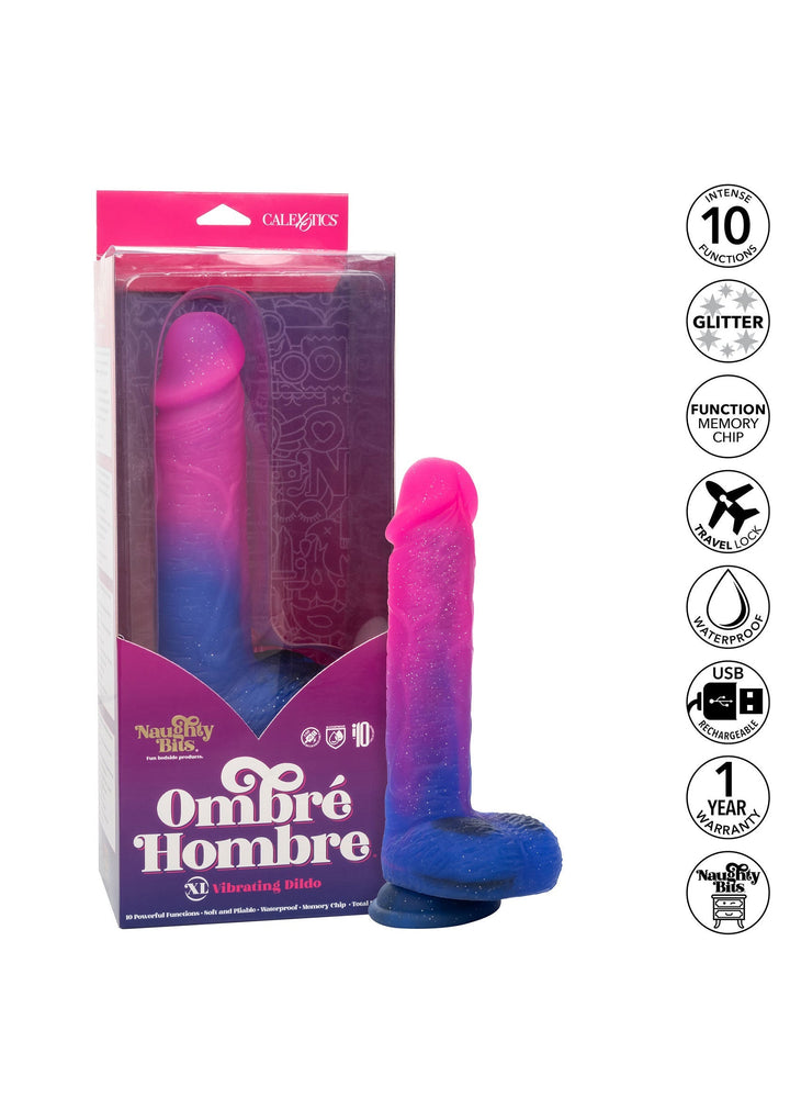 Ombre Hombre Vibrating Dildo - Roze - afbeelding 5