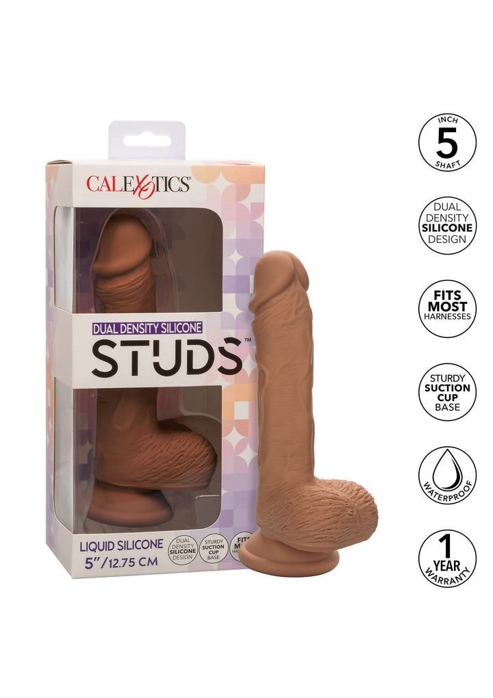 Dual Density Silicone Stud 5 inch - Bruin - afbeelding 5