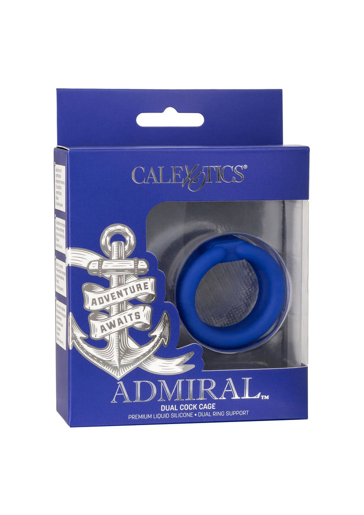Admiral Dual Cock Cage - Blauw | Cockring - CalExotics | SIN&LACE