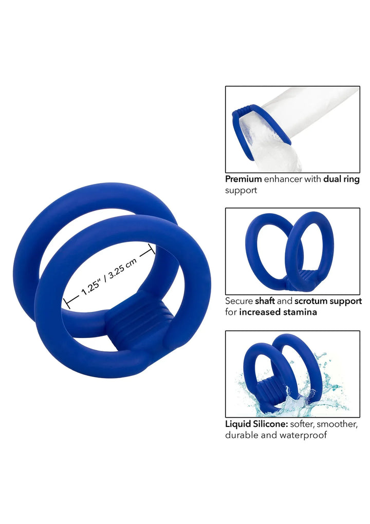 Admiral Dual Cock Cage - Blauw | Cockring - CalExotics | SIN&LACE
