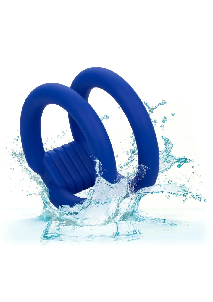 Admiral Dual Cock Cage - Blauw | Cockring - CalExotics | SIN&LACE