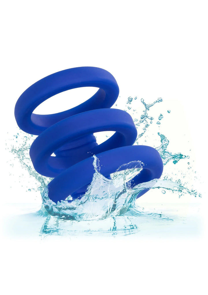 Admiral Triple Cock Cage - Blauw | Cockring - CalExotics | SIN&LACE