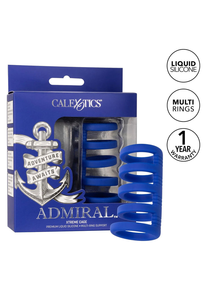 Admiral Xtreme Cock Cage - Blauw | Cockring - CalExotics | SIN&LACE