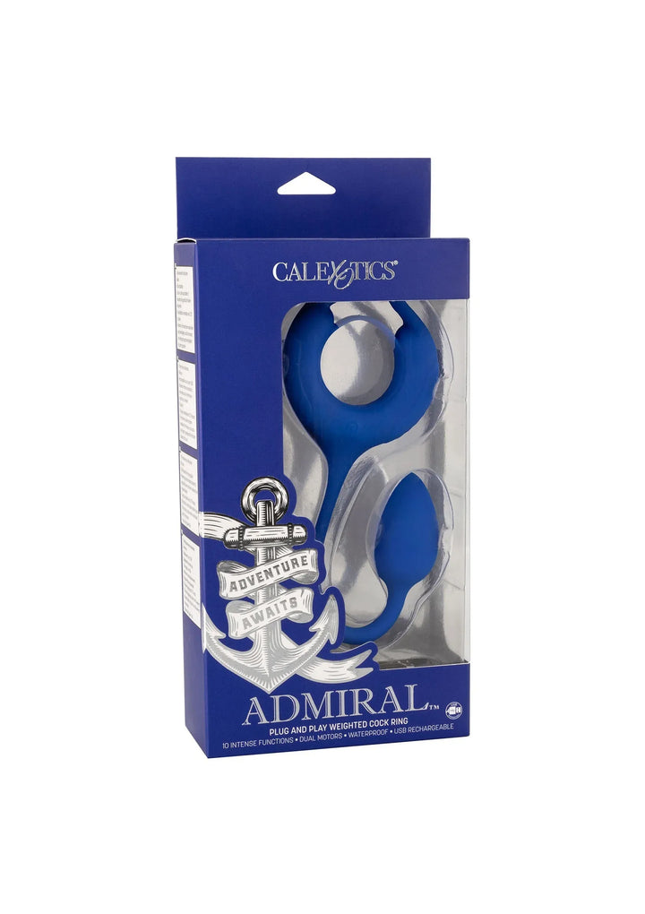 Admiral Verzwaarde Cockring - Blauw | Cockring - CalExotics | SIN&LACE