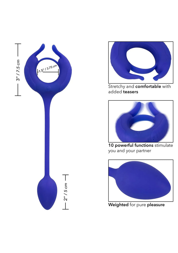 Admiral Verzwaarde Cockring - Blauw | Cockring - CalExotics | SIN&LACE