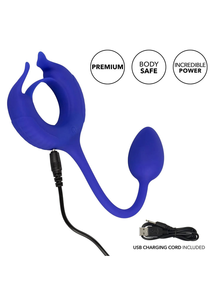 Admiral Verzwaarde Cockring - Blauw | Cockring - CalExotics | SIN&LACE