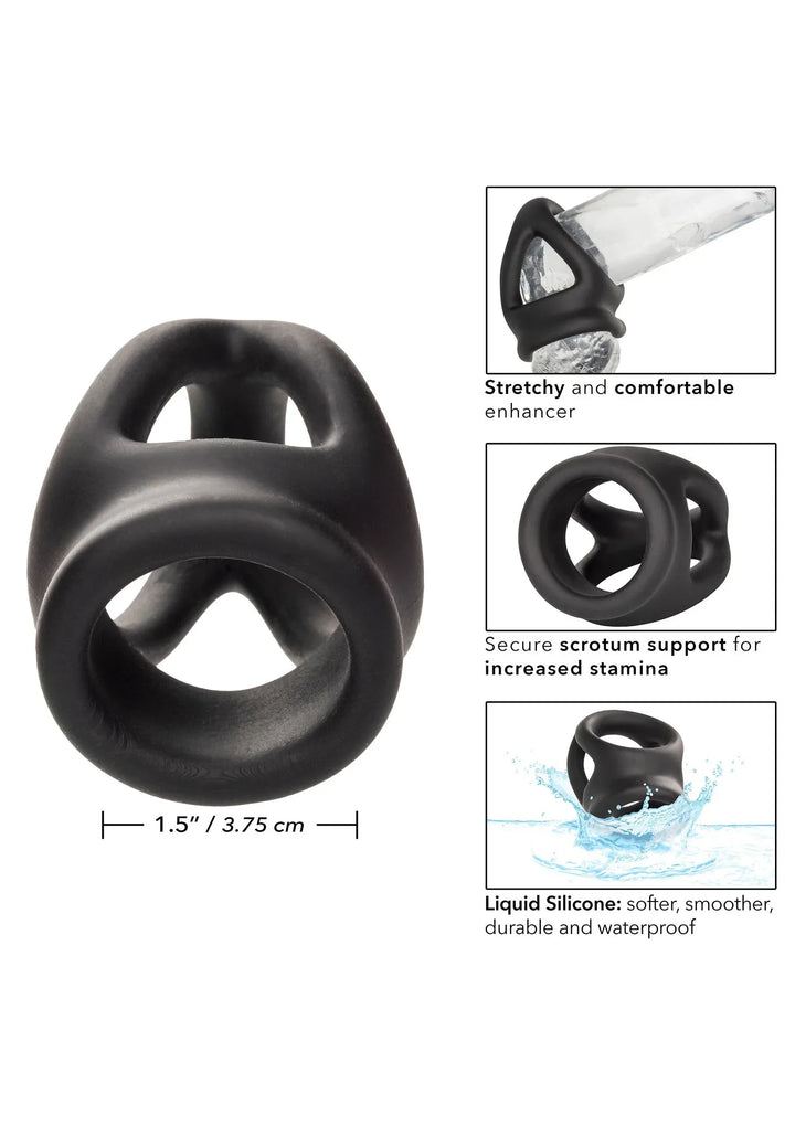 Alpha Dual Cage Ring - Zwart | Cockring - CalExotics | SIN&LACE
