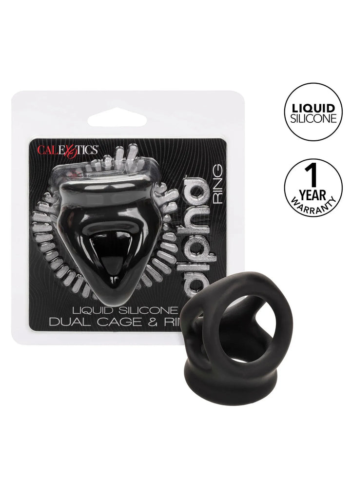 Alpha Dual Cage Ring - Zwart | Cockring - CalExotics | SIN&LACE